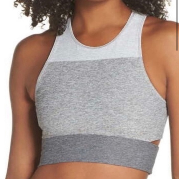 Outdoor Voices Other - Outdoor Voices Gray Colorblock Sports Bra